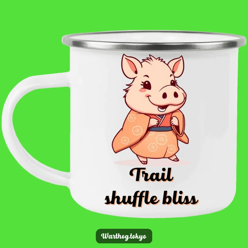 Funny Warthog Kimono Camping Mug: Shuffle Your Way Outdoors