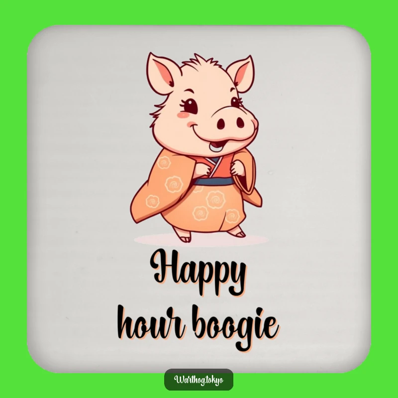 Funny Warthog Kimono Coasters: Protect Surfaces with a Groovy Shuffle