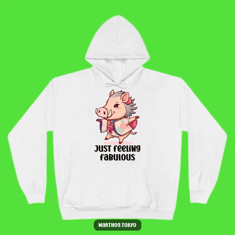 Funny Kimono Warthog Hoodie: Cozy Twirling Happiness, Best Funny Gift
