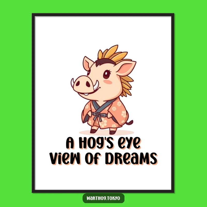 Free Printable Wall Art: Warthog's Moment of Wonder - Funny Downloadable Art