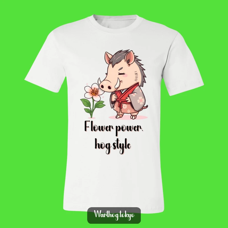 Funny Warthog Kimono T-Shirt: Embrace Quirky Style and Floral Delights