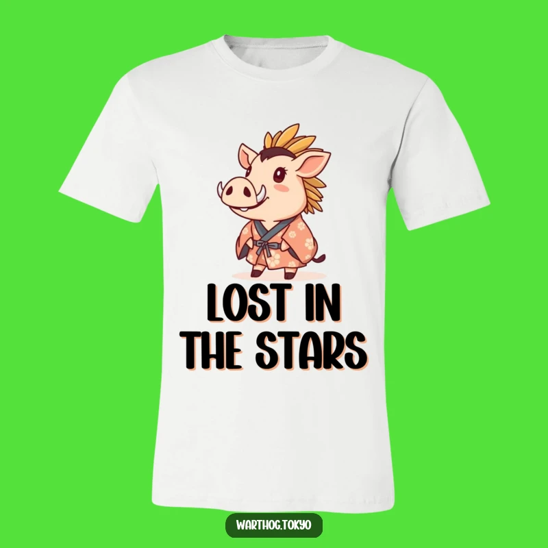 Funny Warthog Kimono Wonder T-Shirt: Embrace Awe and Artistic Style