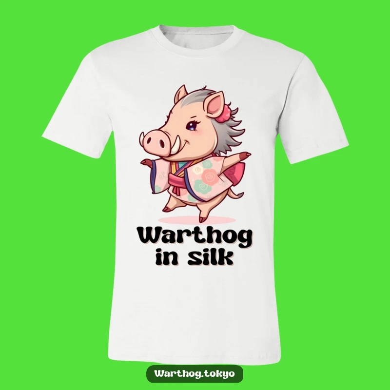 Funny Warthog Kimono T-Shirt: Joyful Twirling Delight, Ideal Funny Gift