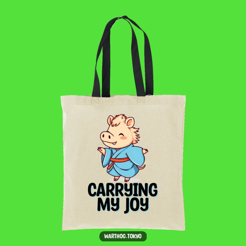 Funny Warthog Kimono Tote Bag: Carry Your Laughs with This Cute Warthog