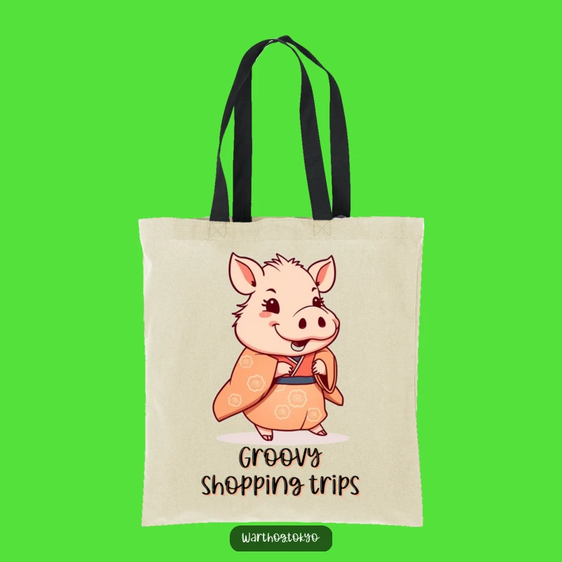 Funny Warthog Kimono Tote Bag: Carry Your Happy Shuffle Everywhere