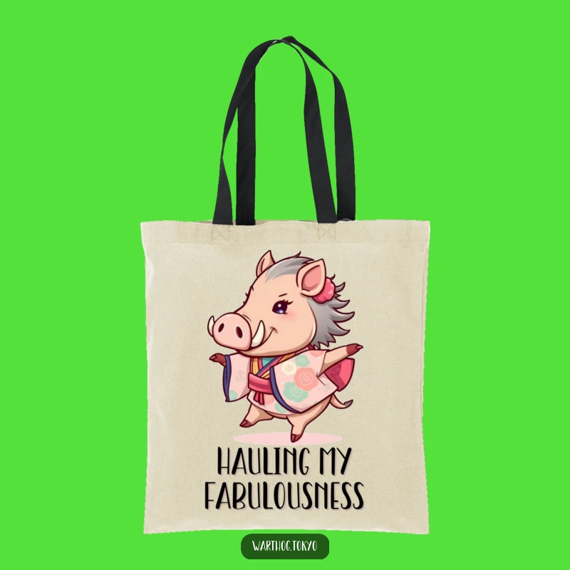 Funny Warthog Kimono Tote Bag: Carry Joyful Style, Perfect Funny Gift